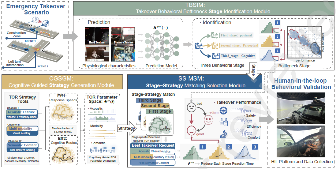 Driver stage-wise takeover behavior and TOR cognitive process model